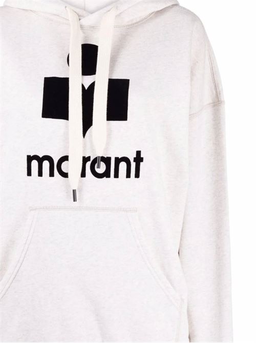 Ecru cotton blend logo sweatshirt MARANT ETOILE | SW0001FAA1M07E23EC